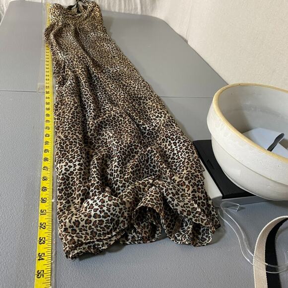 Vintage Robbie Bee Womens Babydoll Maxi Dress Size 14 L Animal Print Grunge Goth - Picture 8 of 9